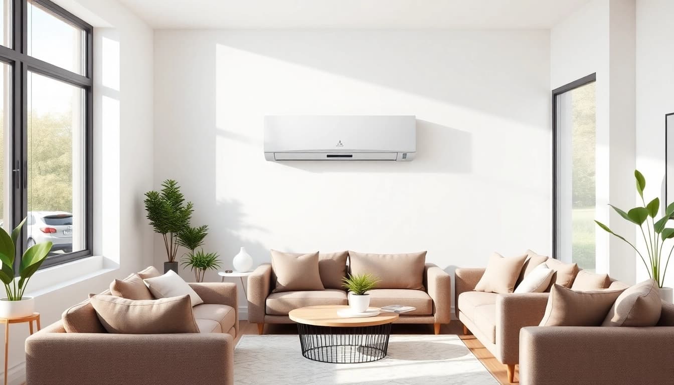 Install a Mitsubishi mini split ac system for optimal cooling in contemporary living spaces.
