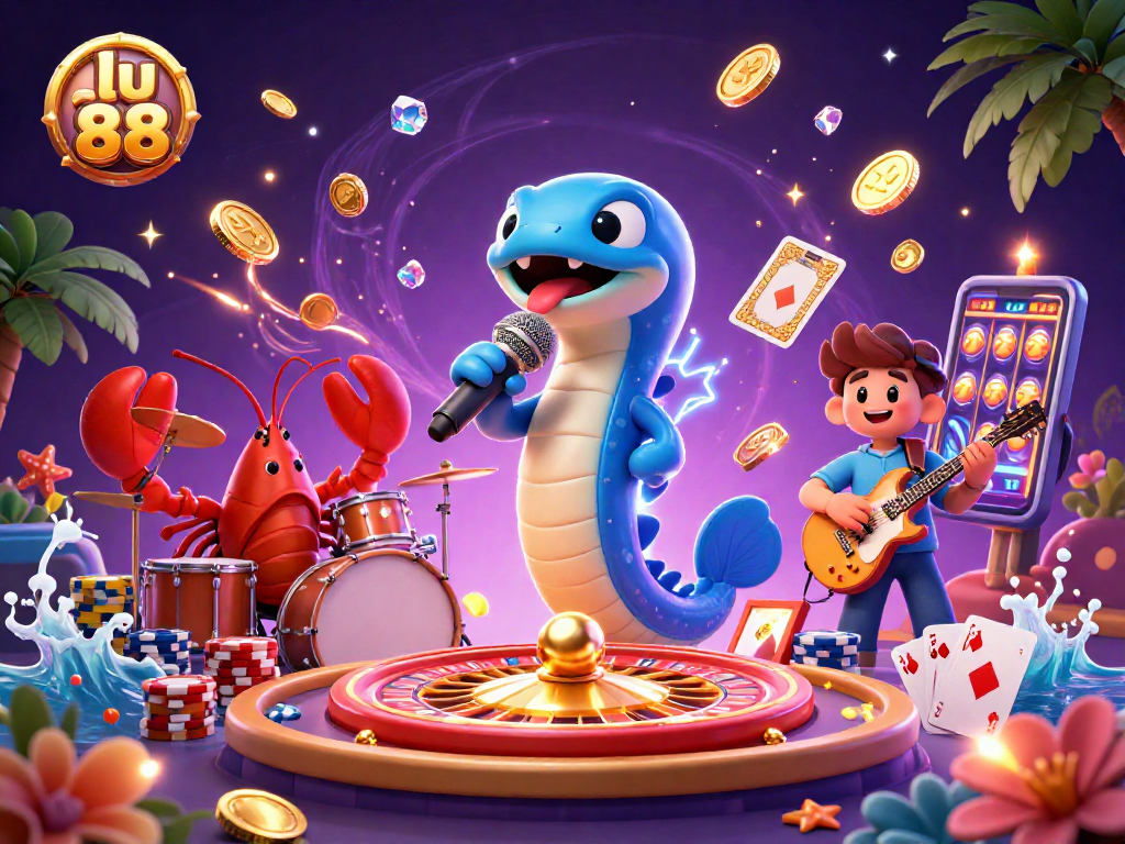 Join the electrifying performance at lu 88 as lively characters engage in thrilling casino action!