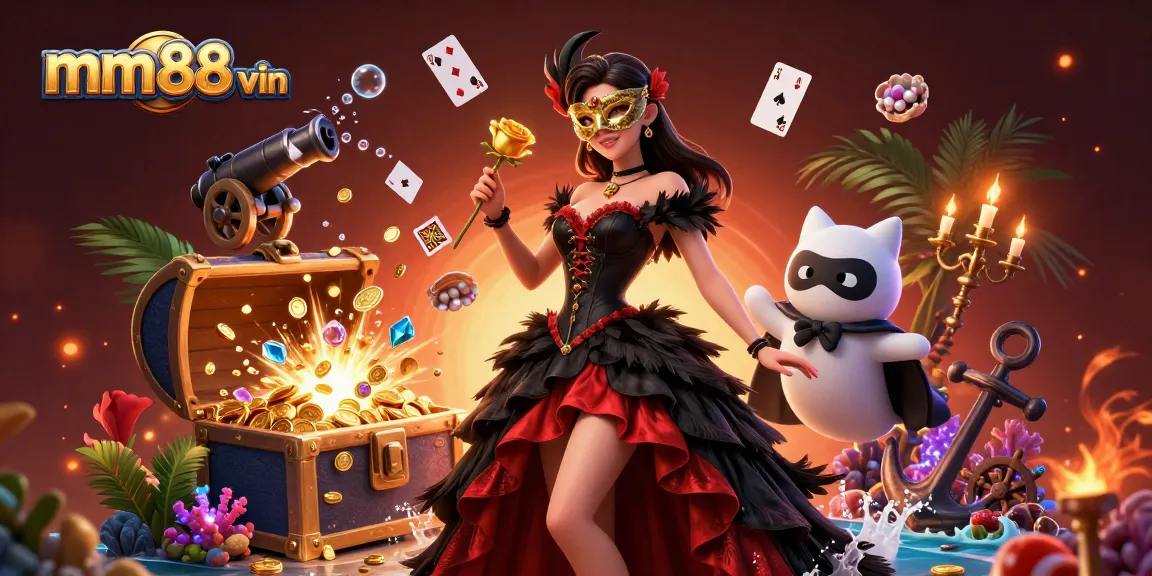 Immerse yourself in the excitement of mm88 vin with a vibrant casino scene, illustrating the thrill of high-stakes gambling and rich rewards.