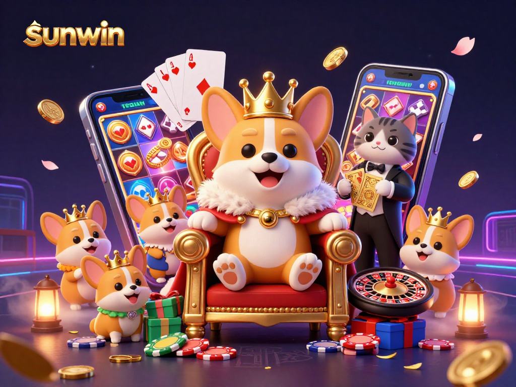 Experience the thrill with sunwin as royal corgi and cat butler present exciting casino elements.