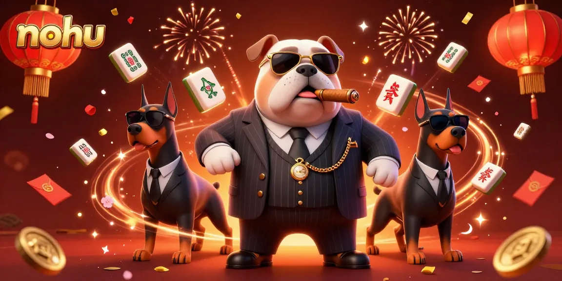Nohu welcomes players to a vibrant casino world with charming mafia characters and festive elements.