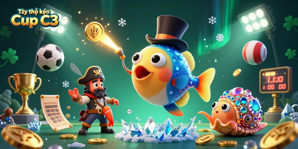 Engage with Tỷ lệ kèo Cup C3 through a vibrant 3D scene filled with sports elements and dynamic actions.