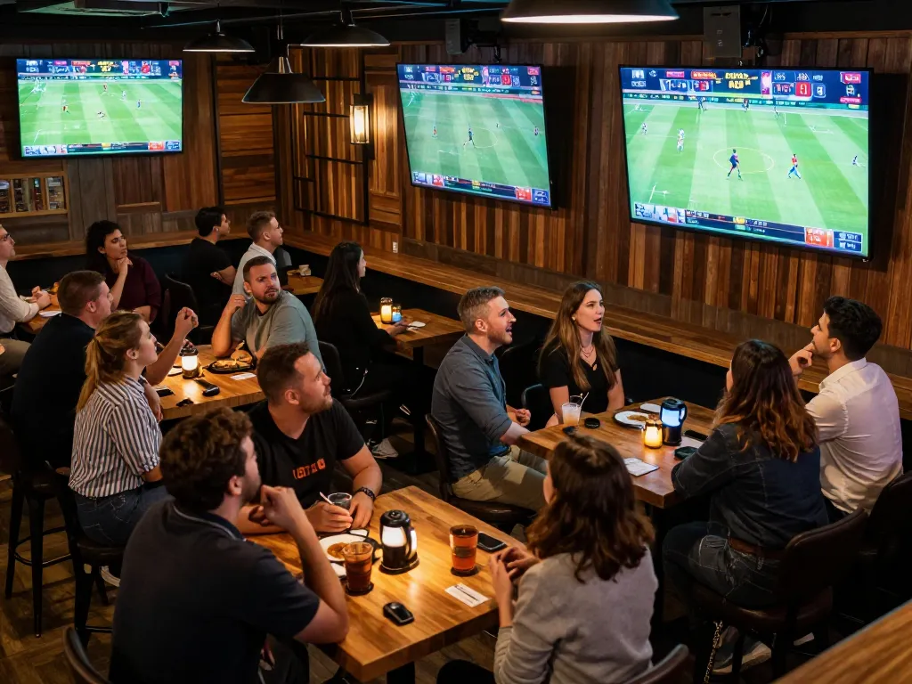 Experience the thrill of sports betting with 688vbest, live matches and lively discussions at a vibrant sports bar.