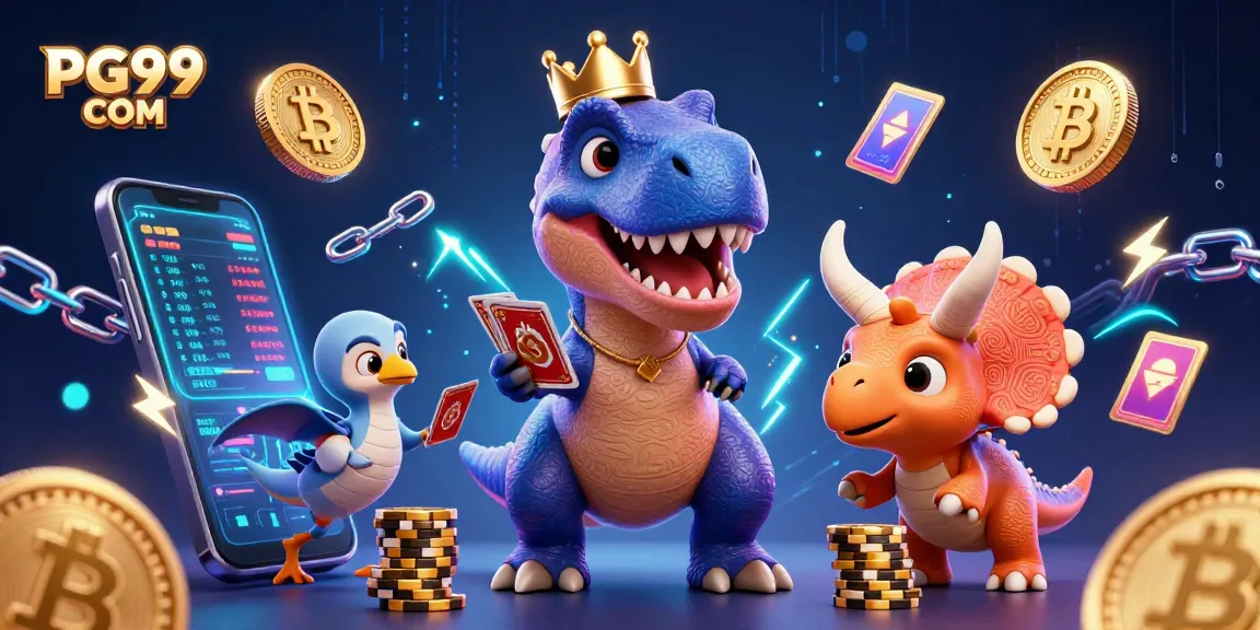 Experience thrilling gambling action at PG99 COM, featuring fun characters in an exciting casino scene.