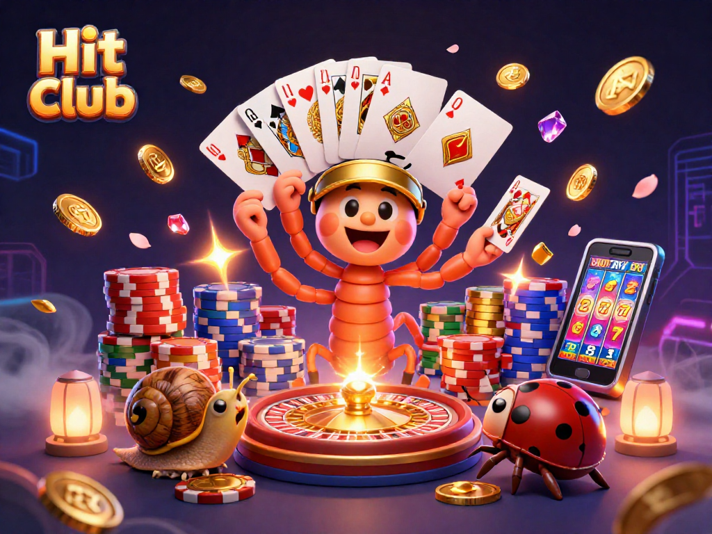 Hit club showcases thrilling casino excitement with engaging characters and vibrant game elements.