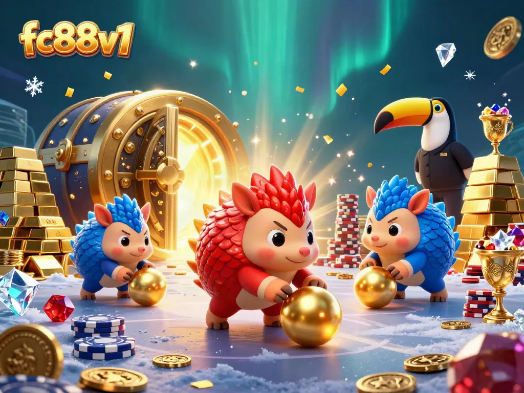 Challenge and win in vibrant scenes with fc88v1 as pangolins roll through poker chips.