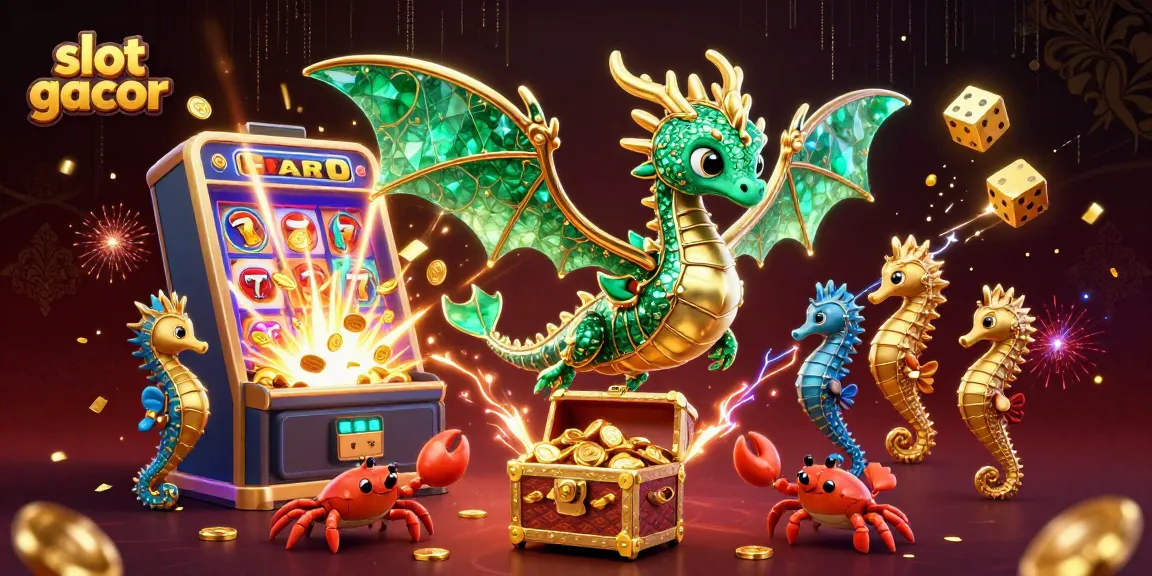 Experience the thrill of slot gacor in this vibrant 3D casino scene with exciting game elements.