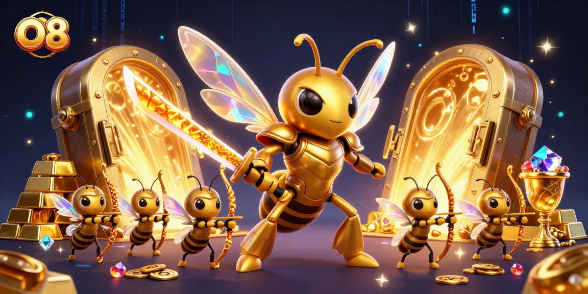 O8 offers exceptional gaming experiences with dynamic 3D graphics depicting thrilling casino adventures.